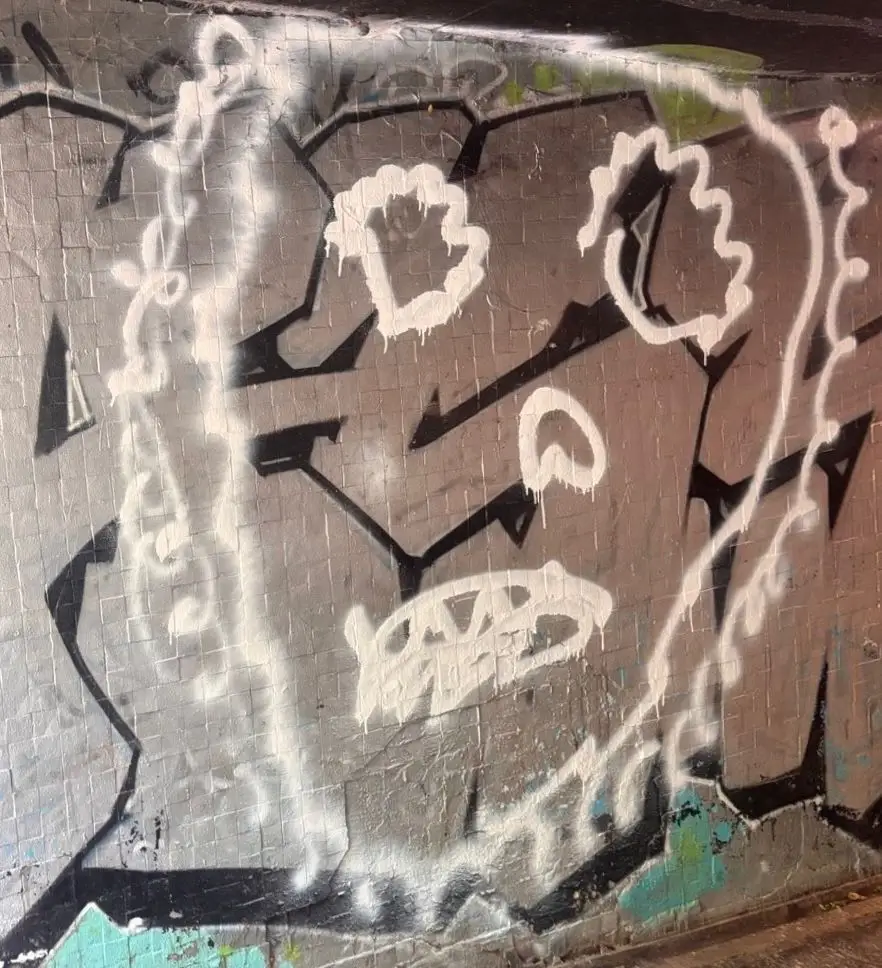 Figure 5, Spray paint, Variable dimensions, 2026 by Paul Tymoshenko
