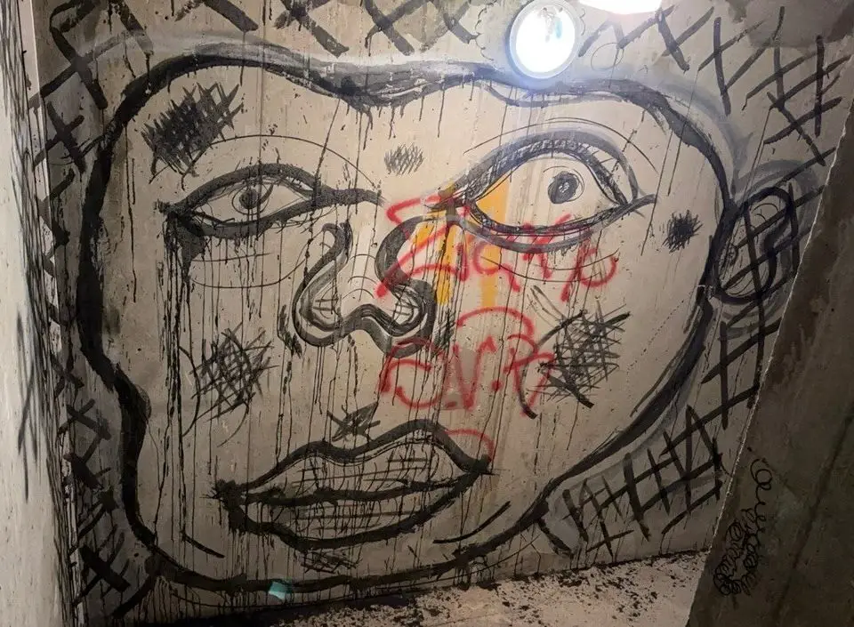 Figure 9, Spray paint, Variable dimensions, 2026 by Paul Tymoshenko