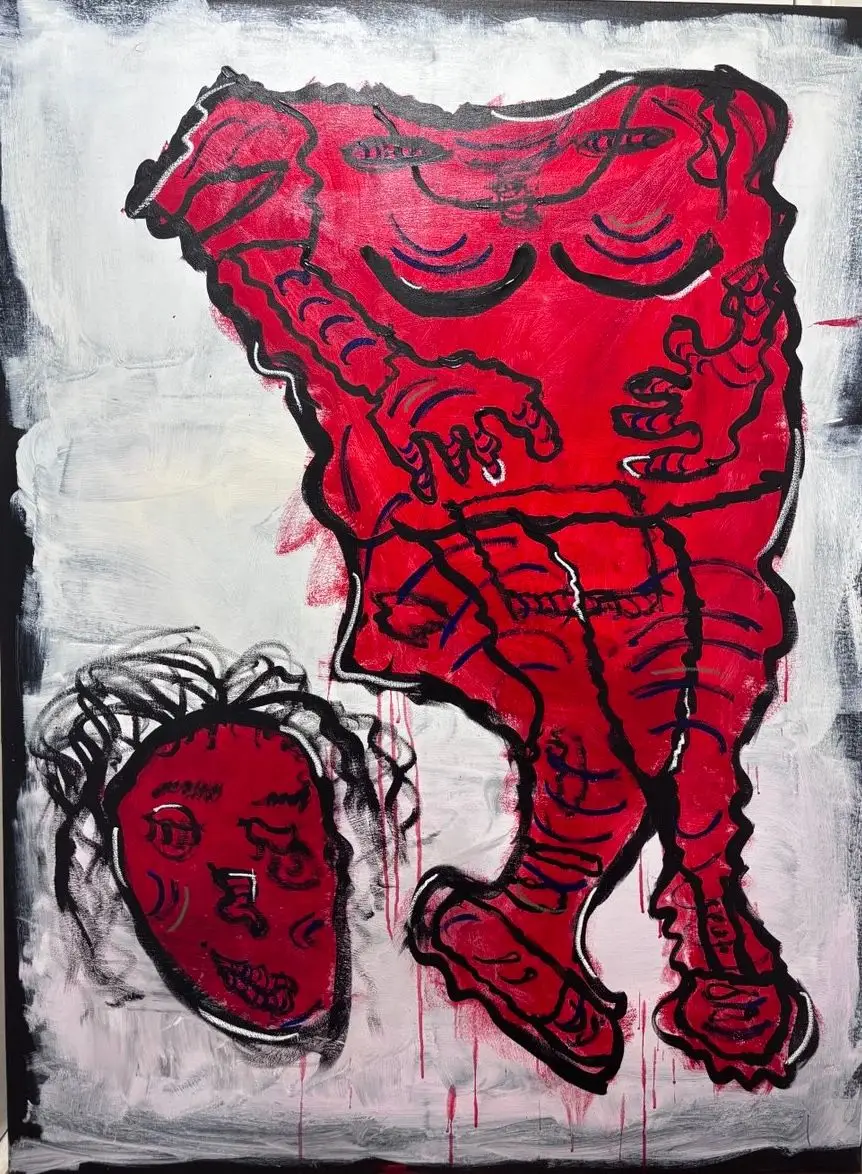 Hong Kong Story, Acrylic and oil pastel on canvas, 130 x 97cm, 2026 by Paul Tymoshenko